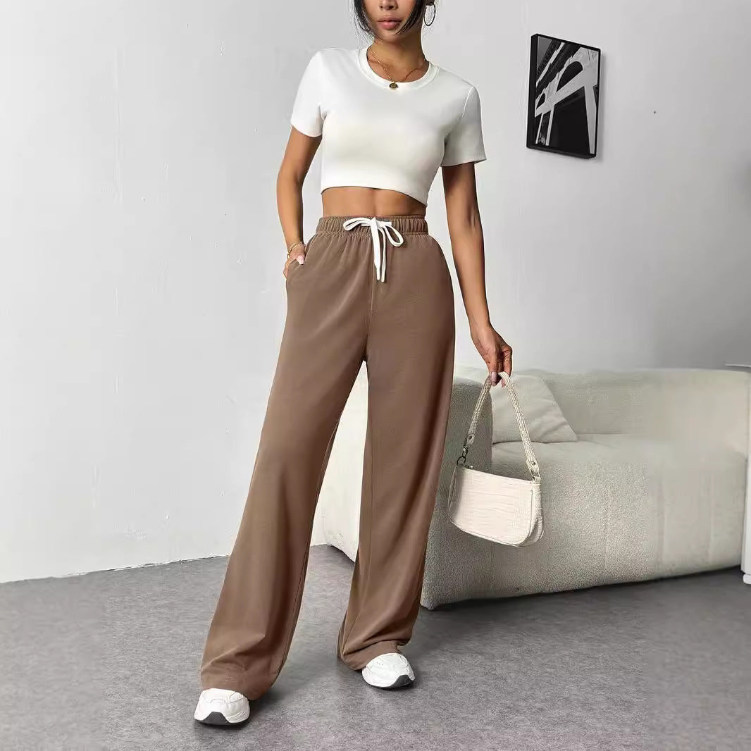 Pantalon Large Taille Haute