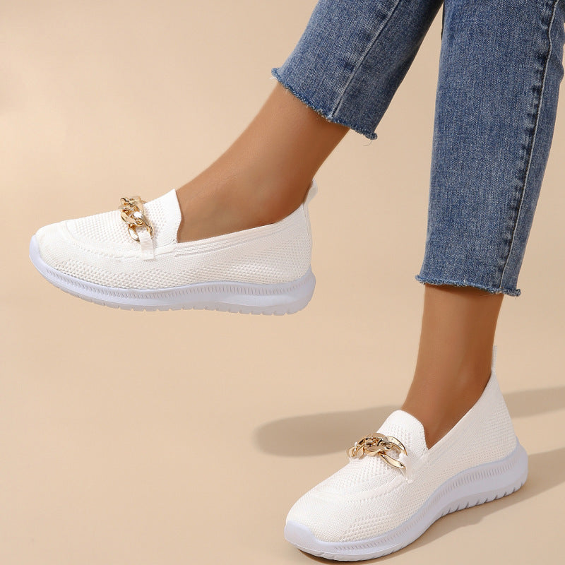 Baskets Plates en Maille Respirante