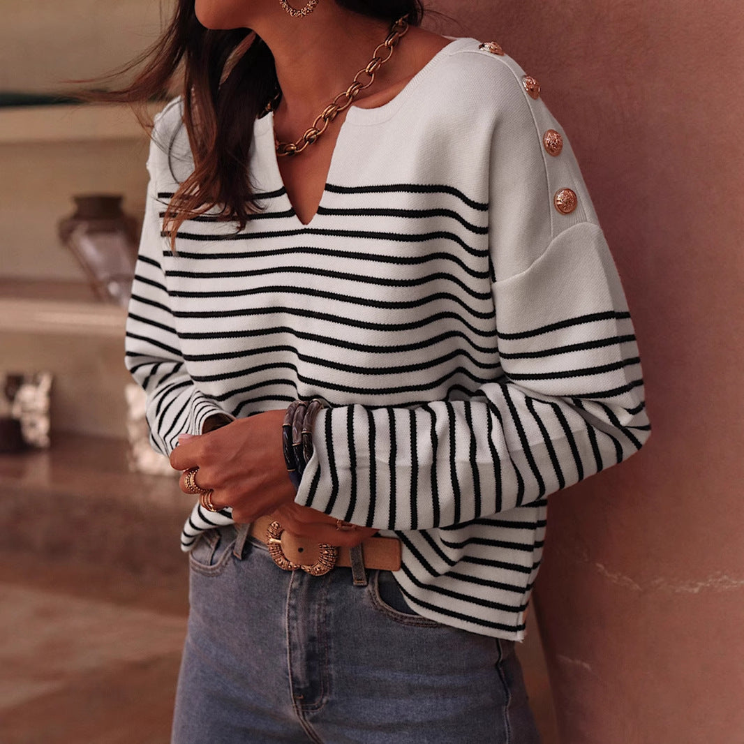 Pull Rayé en Viscose