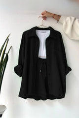 Ensemble Chemise Oversize et Short Gaze de Coton
