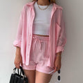 Ensemble Chemise Oversize et Short Gaze de Coton
