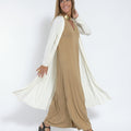 Ensemble Robe Longue Fluide Cardigan Assorti