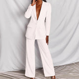 Ensemble tailleur deux pièces blazer pantalon