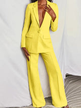 Ensemble tailleur deux pièces blazer pantalon