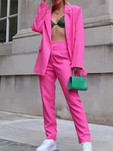Ensemble tailleur deux pièces blazer pantalon