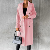 Manteau Long Laine Double Boutons
