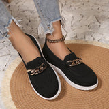 Mocassins slip-on respirants à chaîne métallique