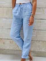 Pantalon Lin Taille Haute Confort