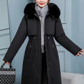 Parka longue capuche col fourrure amovible