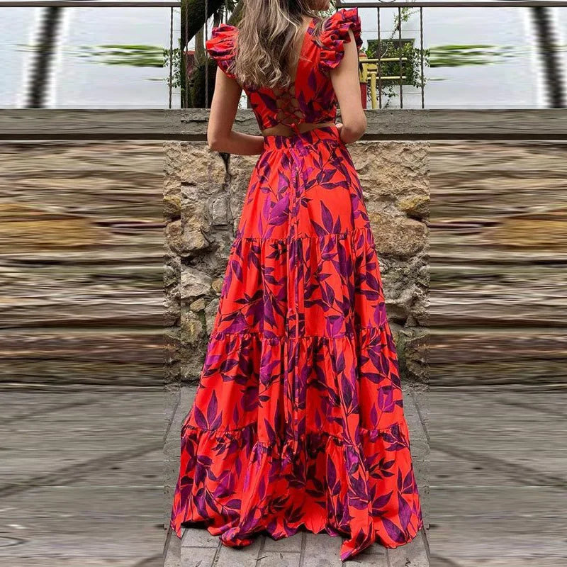 Camila – Robe Maxi Fleurie Printemps/Été