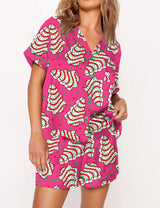 Pyjama Satin Imprimé Noël Confort Luxe