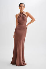 Robe longue halter dos nu