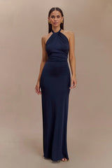 Robe longue halter dos nu