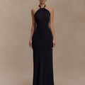 Robe longue halter dos nu