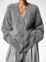 Cardigan Duveteux Col V