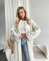 Cardigan long en maille oversize