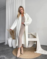 Cardigan long en maille oversize