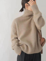 Pull Cachemire Oversize Col Roulé