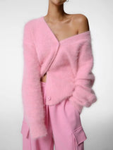 Cardigan Duveteux Col V