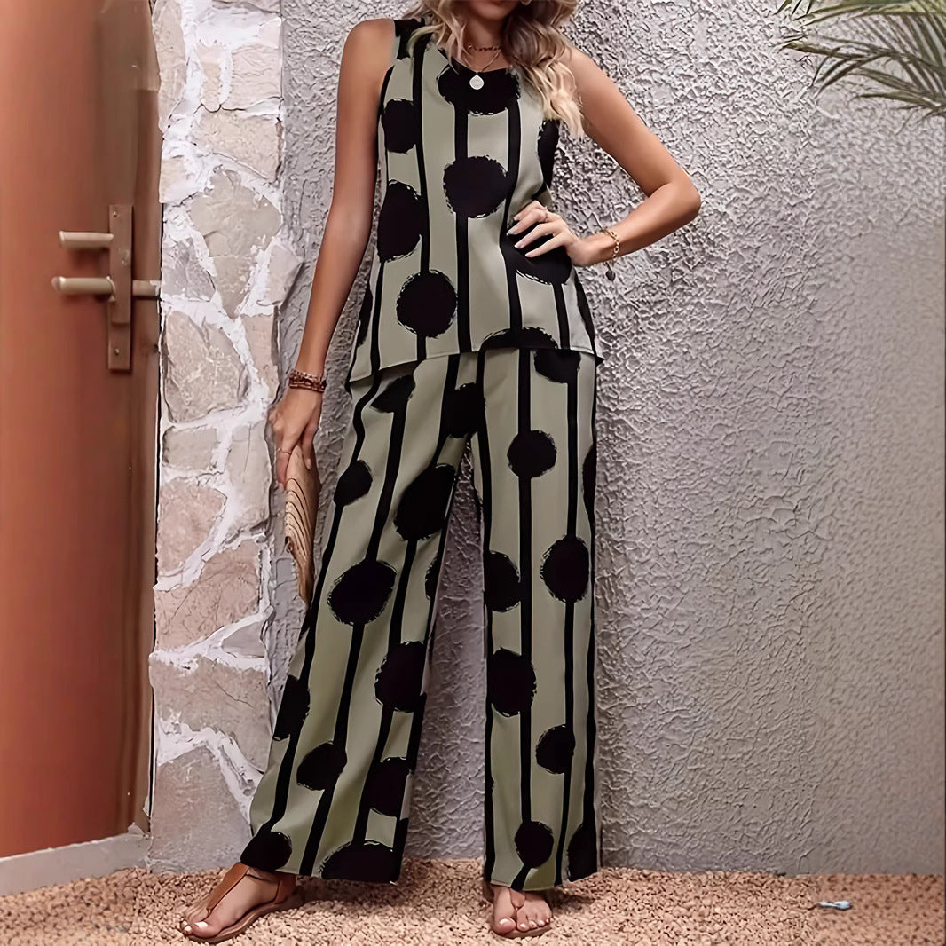 Ensemble Pantalon Large Imprimé
