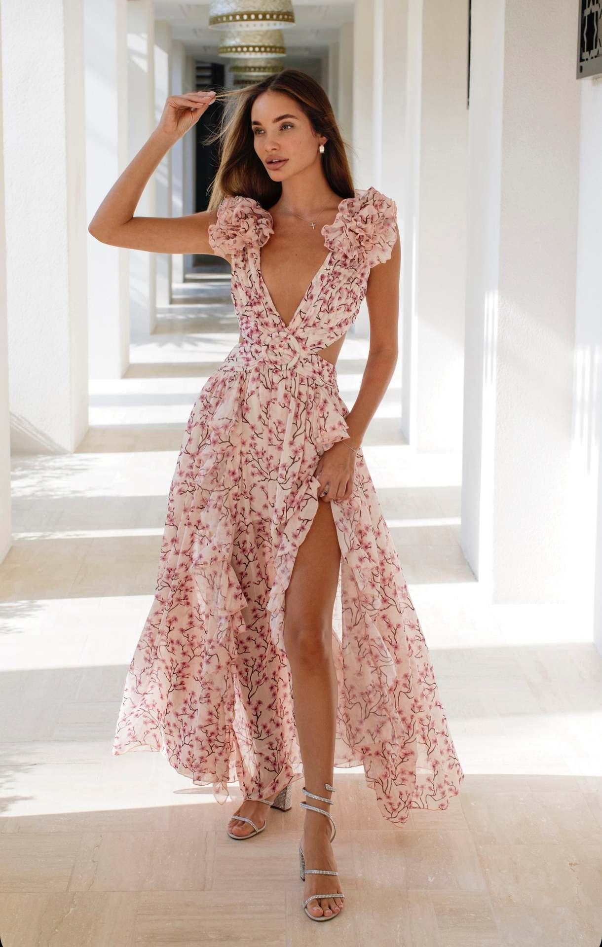 Robe Fleurie Sans Manches