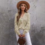 Cardigan col V tricoté