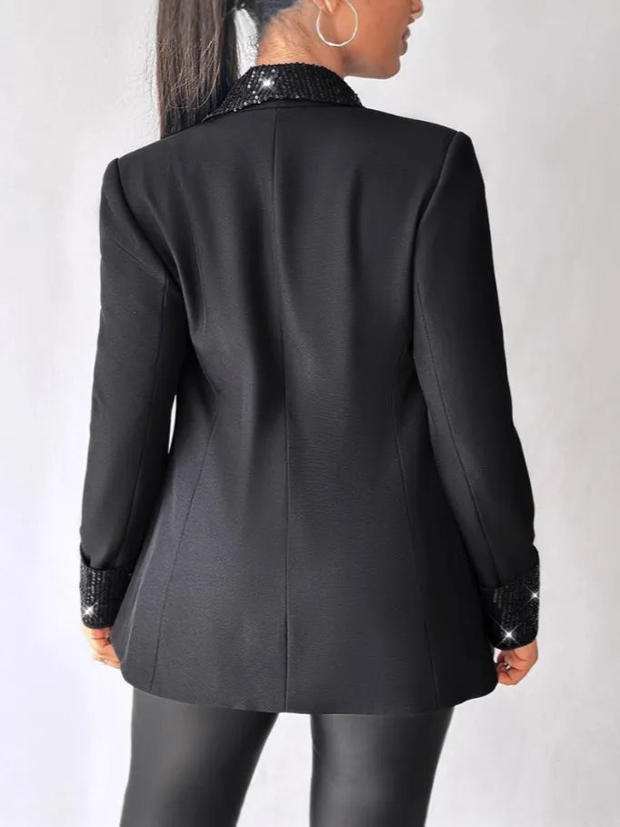 Blazer Noir Paillettes Soirée