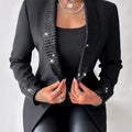 Blazer Noir Paillettes Soirée