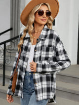 Chemise boutonnée carreaux oversize