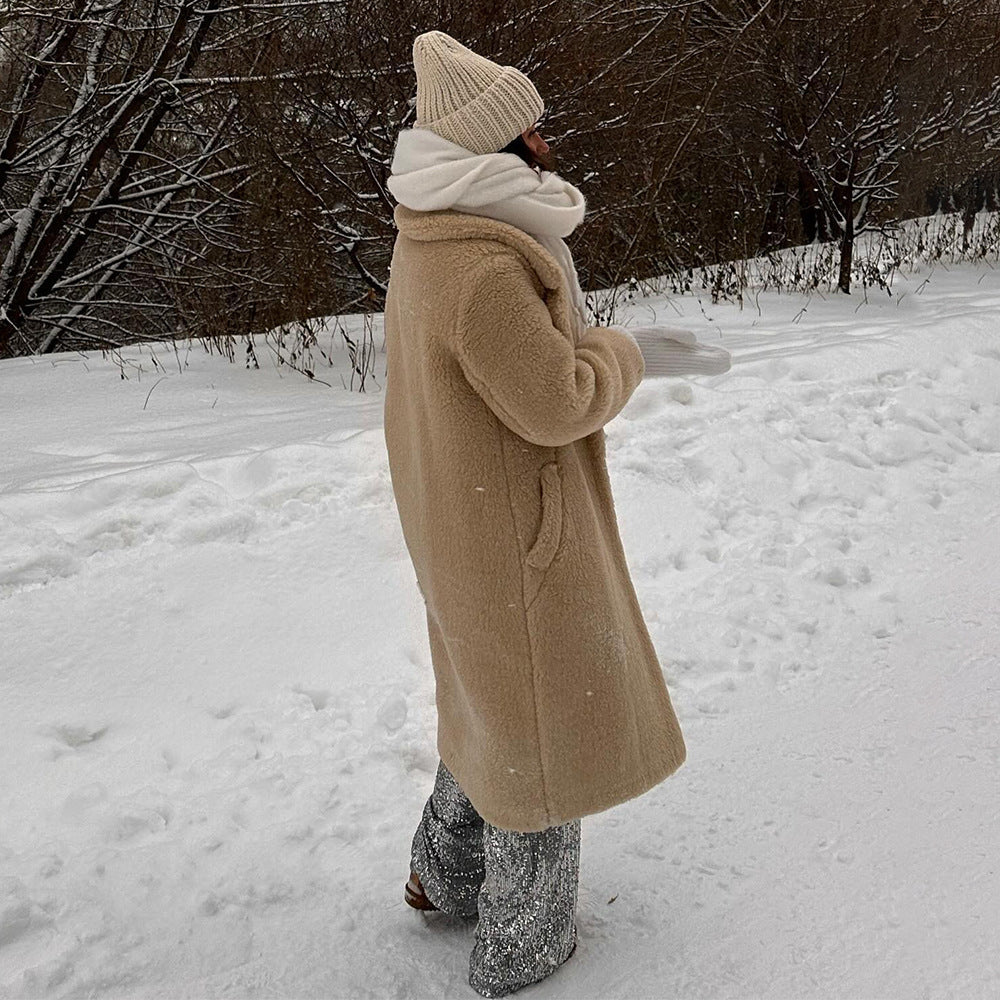 Manteau Cachemire Boutons Hiver Valissea Femme