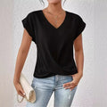 Élodie Twist – Blouse Féminine à Col V Torsadé