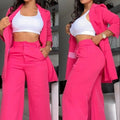 Tailleur Veste Revers et Pantalon Droit