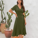 Robe longue col V Coupe Évasée