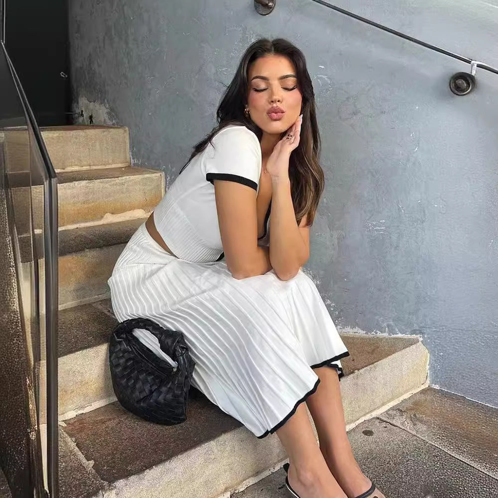 Accessoire Robe Plissée Tricot Valissea Femme