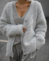 Cardigan Duveteux Col V