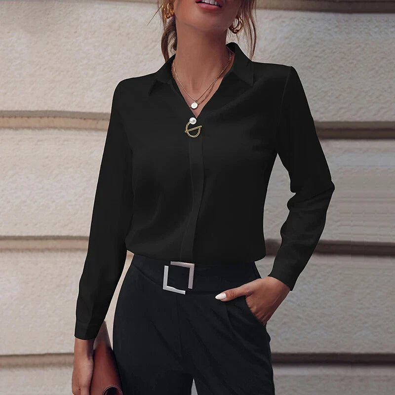 Renata - Chemise Tricotée à Manches Longues